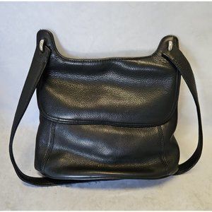 Rolfs Black Leather Crossbody Shoulder Bag
